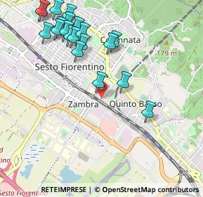 Mappa Via Gaetano Donizetti, 50019 Sesto Fiorentino FI, Italia (1.2165)