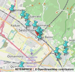 Mappa Via Gaetano Donizetti, 50019 Sesto Fiorentino FI, Italia (2.19077)