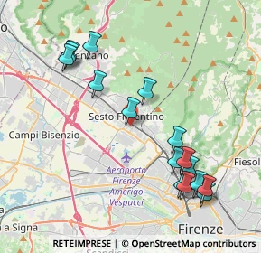 Mappa Via R. Corsinovi, 50019 Sesto Fiorentino FI, Italia (4.445)