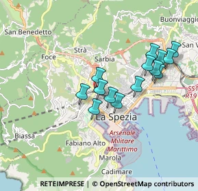 Mappa 19122 La Spezia SP, Italia (1.62643)