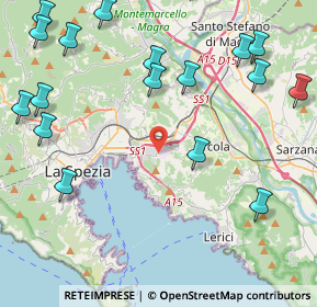 Mappa Via Valdilocchi, 19020 La Spezia SP, Italia (6.0685)