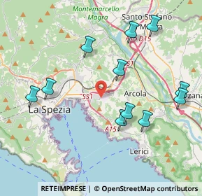 Mappa Via Valdilocchi, 19020 La Spezia SP, Italia (4.38182)