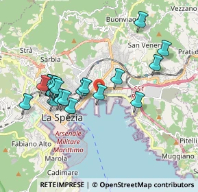 Mappa Viale S. Bartolomeo, 19124 La Spezia SP, Italia (1.8425)