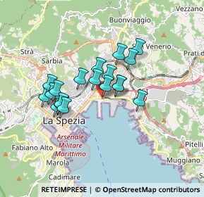 Mappa Viale S. Bartolomeo, 19124 La Spezia SP, Italia (1.37474)