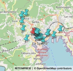 Mappa Via Sabotino, 19121 La Spezia SP, Italia (1.0675)