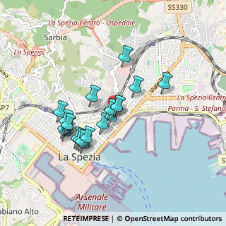 Mappa Via Redipuglia, 19124 La Spezia SP, Italia (0.7735)