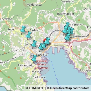 Mappa Via Redipuglia, 19124 La Spezia SP, Italia (1.615)