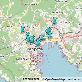 Mappa Via Redipuglia, 19124 La Spezia SP, Italia (1.18333)