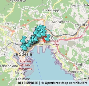 Mappa Via Palmaria, 19126 La Spezia SP, Italia (1.1065)