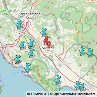 Mappa Via Sobborgo Emiliano, 19038 Sarzana SP, Italia (5.74286)