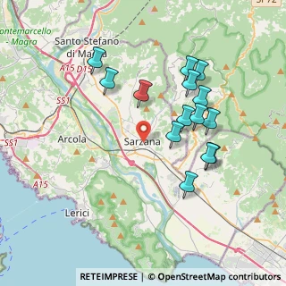 Mappa Via Sobborgo Emiliano, 19038 Sarzana SP, Italia (3.68143)