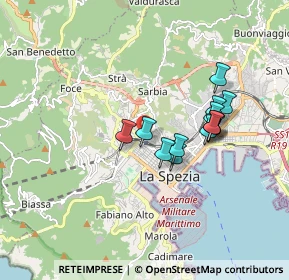 Mappa Via Fiume, 19122 La Spezia SP, Italia (1.46462)