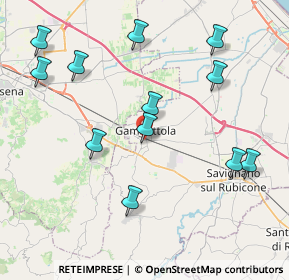 Mappa Via Lasagna, 47035 Gambettola FC, Italia (4.51667)