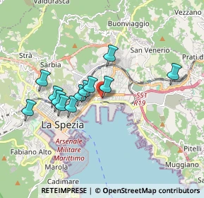 Mappa Via Aurelio Saffi, 19100 La Spezia SP, Italia (1.60167)