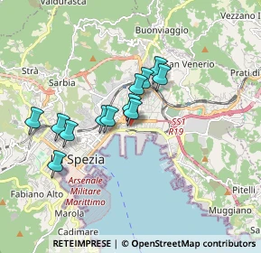 Mappa Via Aurelio Saffi, 19126 La Spezia SP, Italia (1.405)