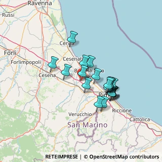 Mappa Via Bellaria Nuova, 47039 San Mauro Pascoli FC, Italia (11.327)