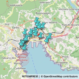 Mappa Viale S. Bartolomeo, 19100 La Spezia SP, Italia (1.37)