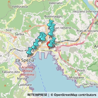 Mappa Viale S. Bartolomeo, 19100 La Spezia SP, Italia (1.185)