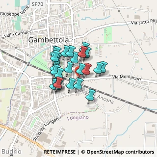 Mappa Via dei Montanari, 47035 Gambettola FC, Italia (0.3)