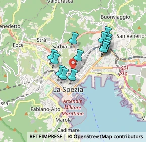 Mappa Via Valdellora, 19124 La Spezia SP, Italia (1.44071)