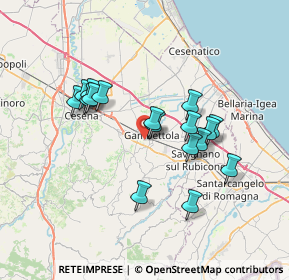 Mappa Via Lorenzini Ezio, 47035 Gambettola FC, Italia (6.28118)