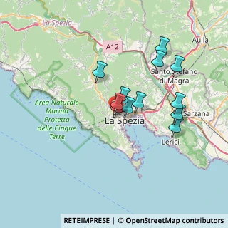 Mappa Via Monfalcone, 19100 La Spezia SP, Italia (5.95167)