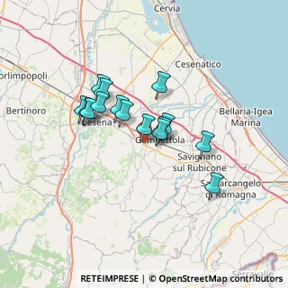 Mappa Via Corinaldo, 47020 Cesena FC, Italia (5.45)