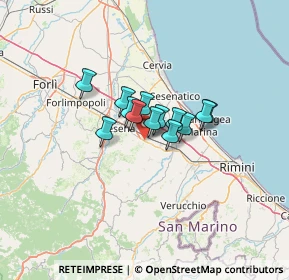 Mappa Via Corinaldo, 47020 Cesena FC, Italia (7.14231)