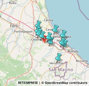 Mappa Via Corinaldo, 47020 Cesena FC, Italia (8.90545)
