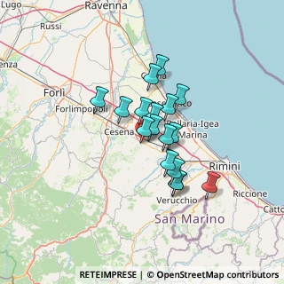 Mappa Via Corinaldo, 47020 Cesena FC, Italia (9.69588)