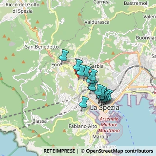 Mappa Via S. Bernardo, 19123 La Spezia SP, Italia (1.3775)