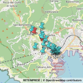 Mappa Via S. Bernardo, 19123 La Spezia SP, Italia (1.392)