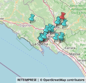 Mappa Via Giorgio Viani, 19126 La Spezia SP, Italia (9.61333)