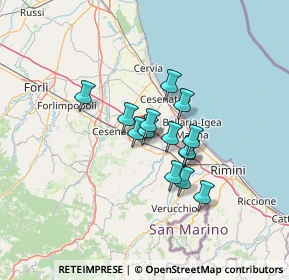 Mappa Via Don Giovanni Minzoni, 47035 Gambettola FC, Italia (9.12857)