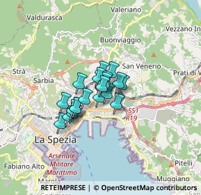 Mappa Viale Italia, 19126 La Spezia SP, Italia (0.9245)