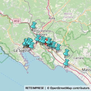 Mappa A12 Genova - Roma, 19038 Sarzana SP, Italia (5.43667)