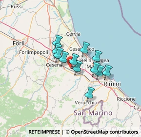 Mappa Via Giuseppe Giusti, 47035 Gambettola FC, Italia (9.1775)