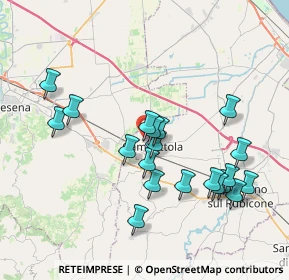 Mappa Via Giuseppe Giusti, 47035 Gambettola FC, Italia (3.836)