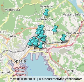 Mappa Via Elba, 19126 La Spezia SP, Italia (0.98778)