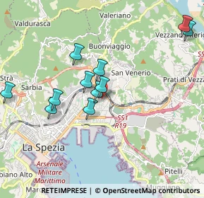 Mappa Via Capraia, 19126 La Spezia SP, Italia (1.86182)