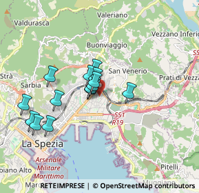 Mappa Via Capraia, 19126 La Spezia SP, Italia (1.485)