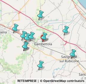 Mappa Piazza 2' Risorgimento, 47035 Gambettola FC, Italia (3.87091)