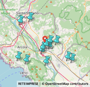 Mappa Via Falcinello, 19038 Sarzana SP, Italia (3.40308)