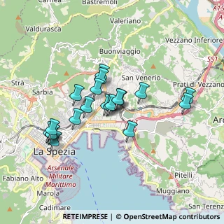 Mappa Via Liguria, 19126 La Spezia SP, Italia (1.533)