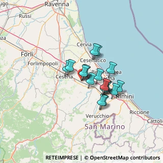Mappa Via Achille Grandi, 47035 Gambettola FC, Italia (9.07111)