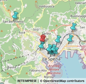 Mappa Via Gioacchino Rossini, 19122 La Spezia SP, Italia (1.62455)