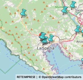 Mappa Via Gioacchino Rossini, 19122 La Spezia SP, Italia (4.68417)