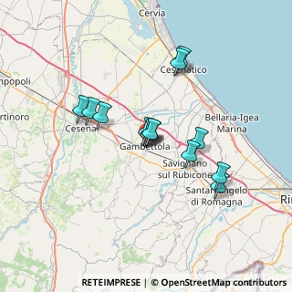 Mappa Via C. Battisti, 47035 Gambettola FC, Italia (5.64615)