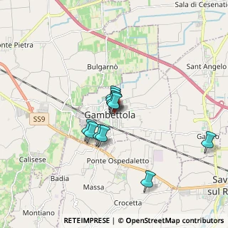 Mappa Via C. Battisti, 47035 Gambettola FC, Italia (1.27364)