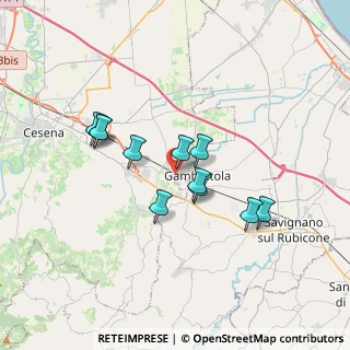 Mappa Via della Rotaia, 47035 Gambettola FC, Italia (2.93545)